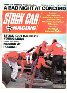 STOCK CAR RACING 1974 DEC - POCONO, PETTY, YOUNG GUNS, USAC Michigan Twins